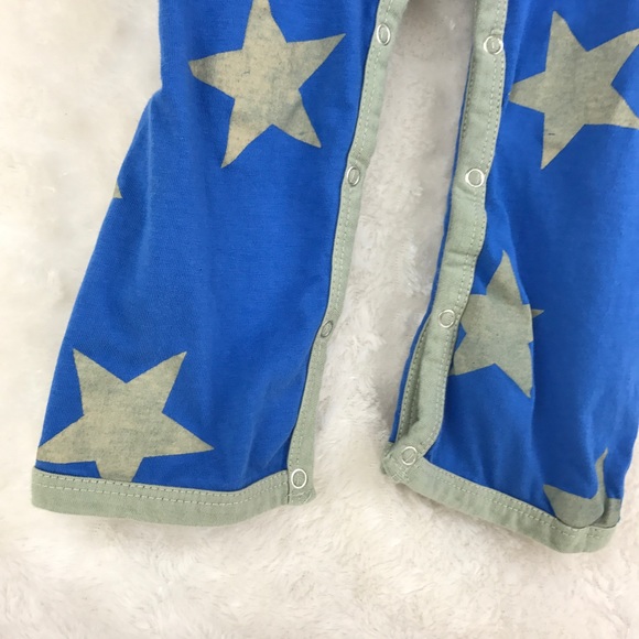 A.T.U.N. Toddler Sz 18-24 M Blue Romper Gray Stars - Picture 3 of 12